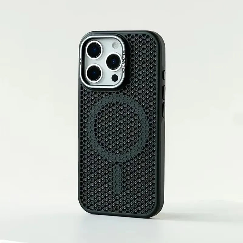 Honeycomb Grid Mesh Cooling Magnetic Case for iPhone