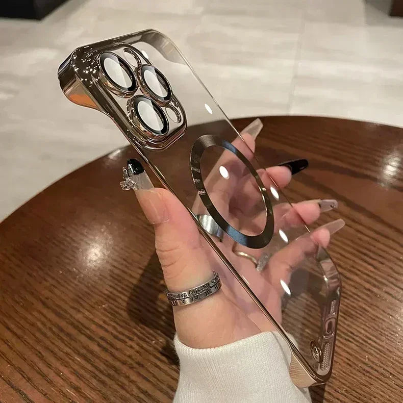 Ultra thin magnetic frameless phone case for iPhone
