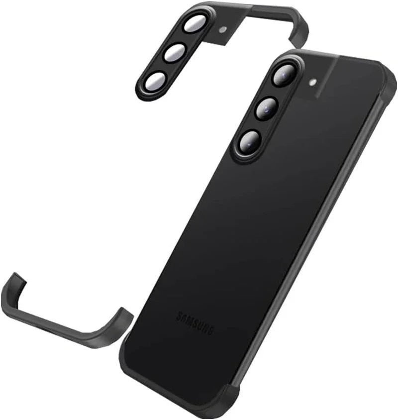 Lens protection frameless silicone protective case for Samsung