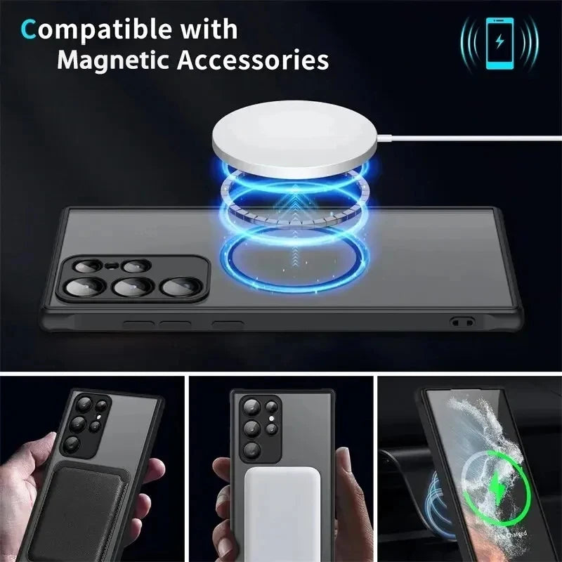 Translucent Magsafe Matte Phone Case for Samsung