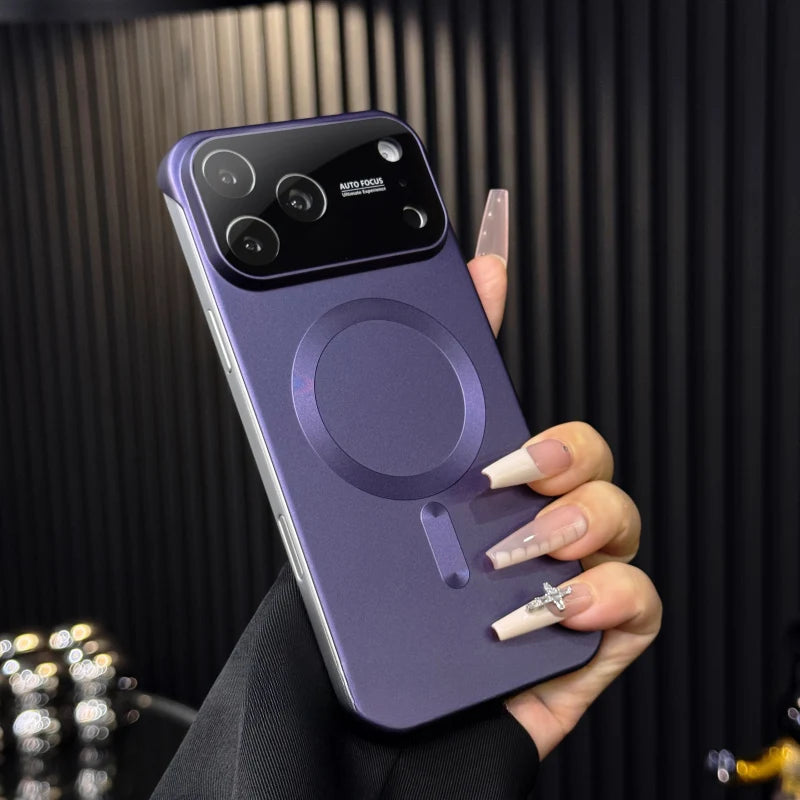 Ultra Slim Frosted Bezel-less Magnetic Phone Case for iPhone