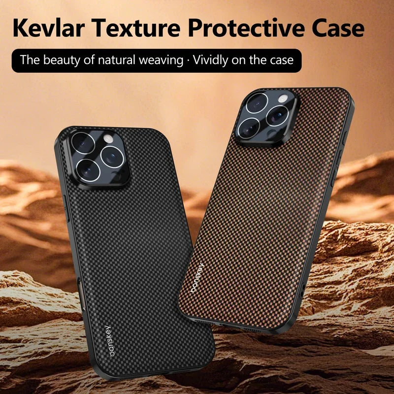 Luxury Matte Carbon Fibre Texture Phone Case for iPhone