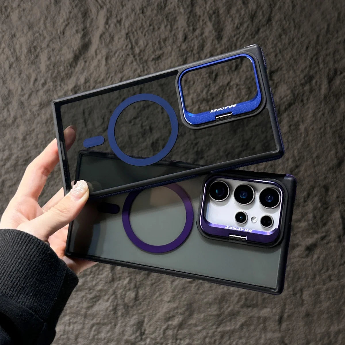 Magsafe lens holder magnetic phone case for Samsung