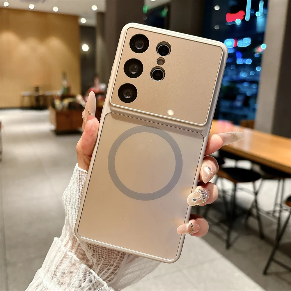 Glass Lens Film Magnetic Case for Samsung for Magsafe