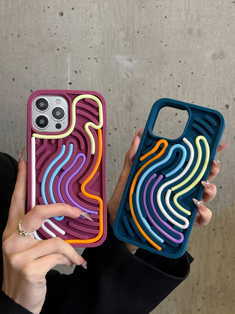 Silicone pressure reducing phone case for iPhone