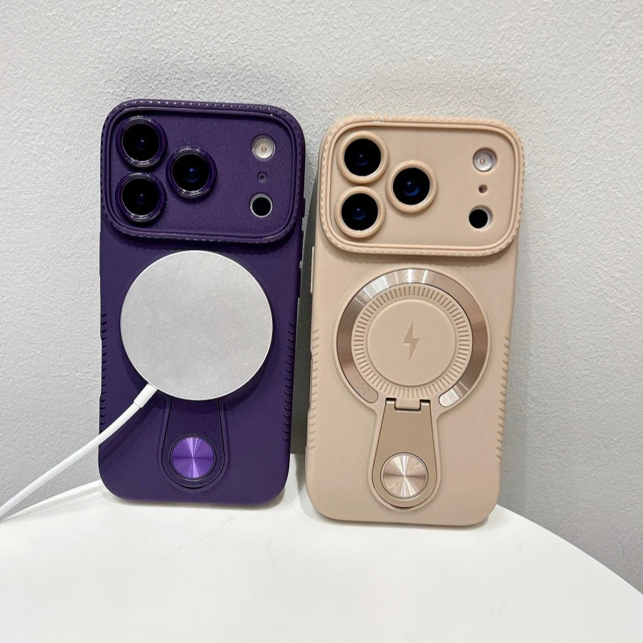 Full-Cover Magnetic Case with Stand Design For iPhone