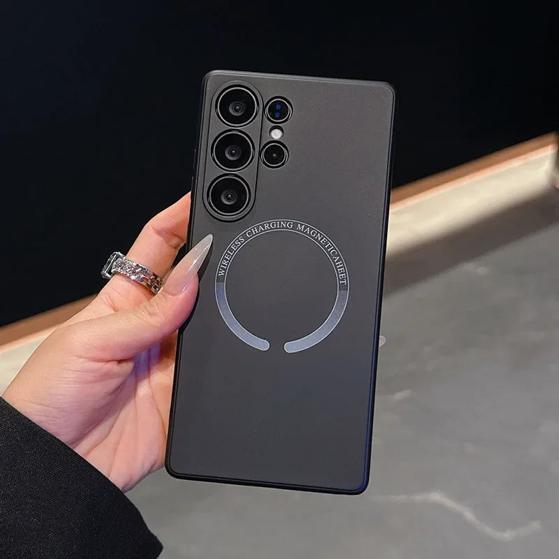 Luxury 5G double-layer liquid silicone phone case for Samsung