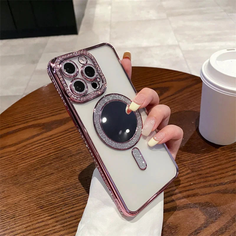 New sparkling diamond mirror phone case suitable for iPhone