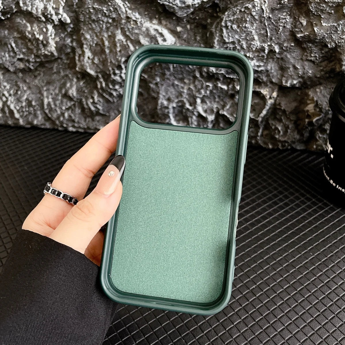 Business Splice Lychee Pattern Leather Fabric Case For iPhone