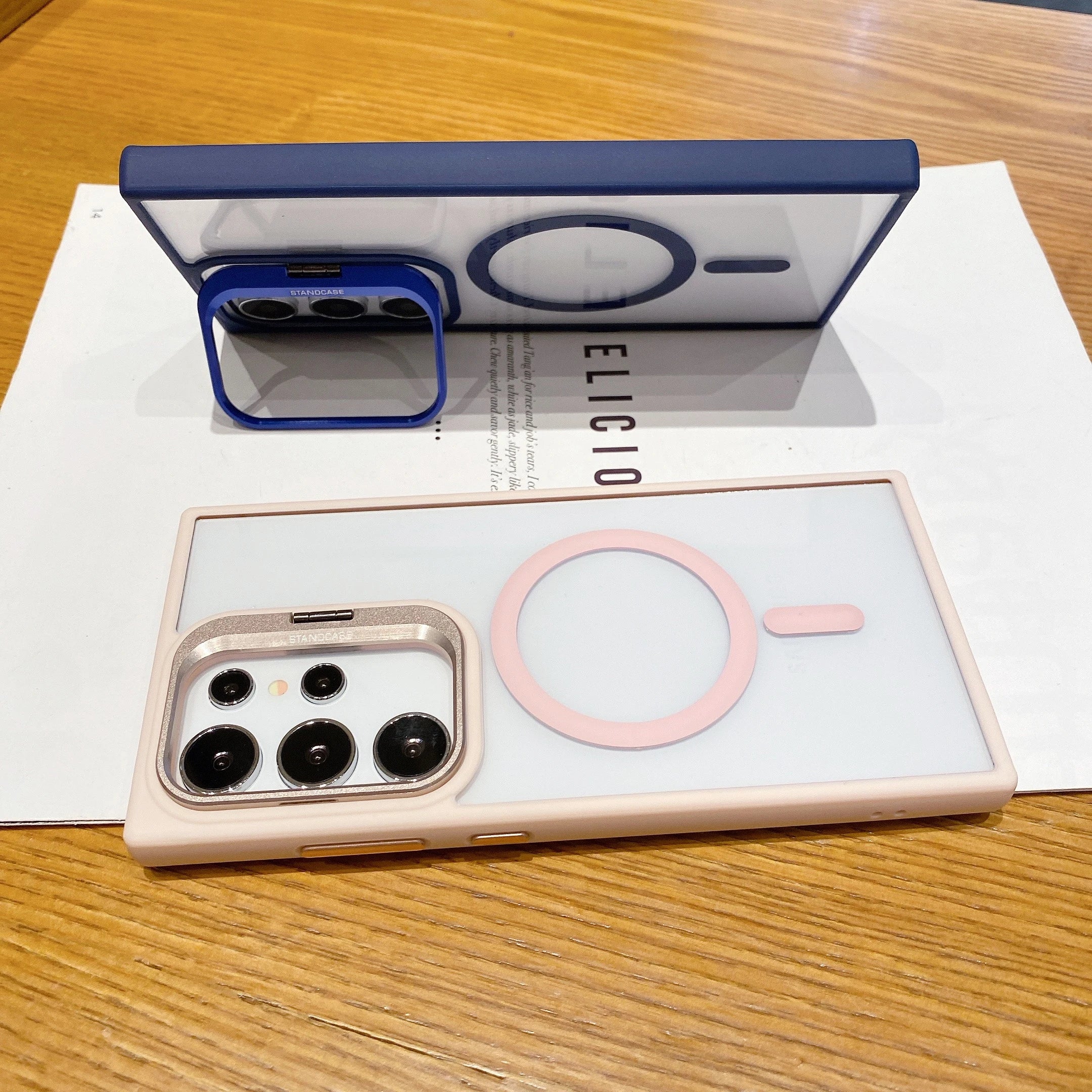 Hidden Camera Lens Holder Clear Case For Samsung