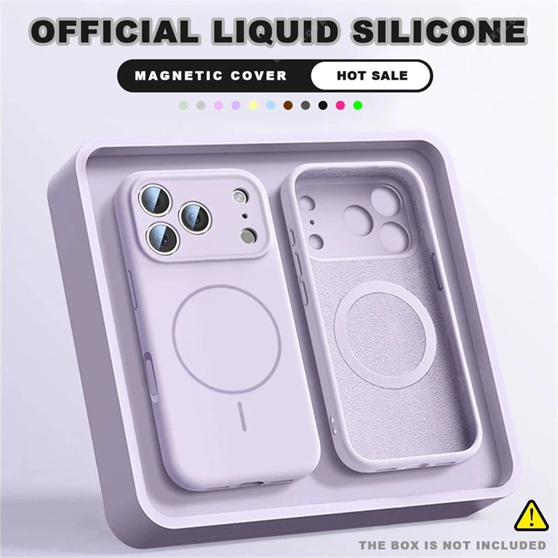 Magnetic Liquid Silicone Phone Case For iPhone