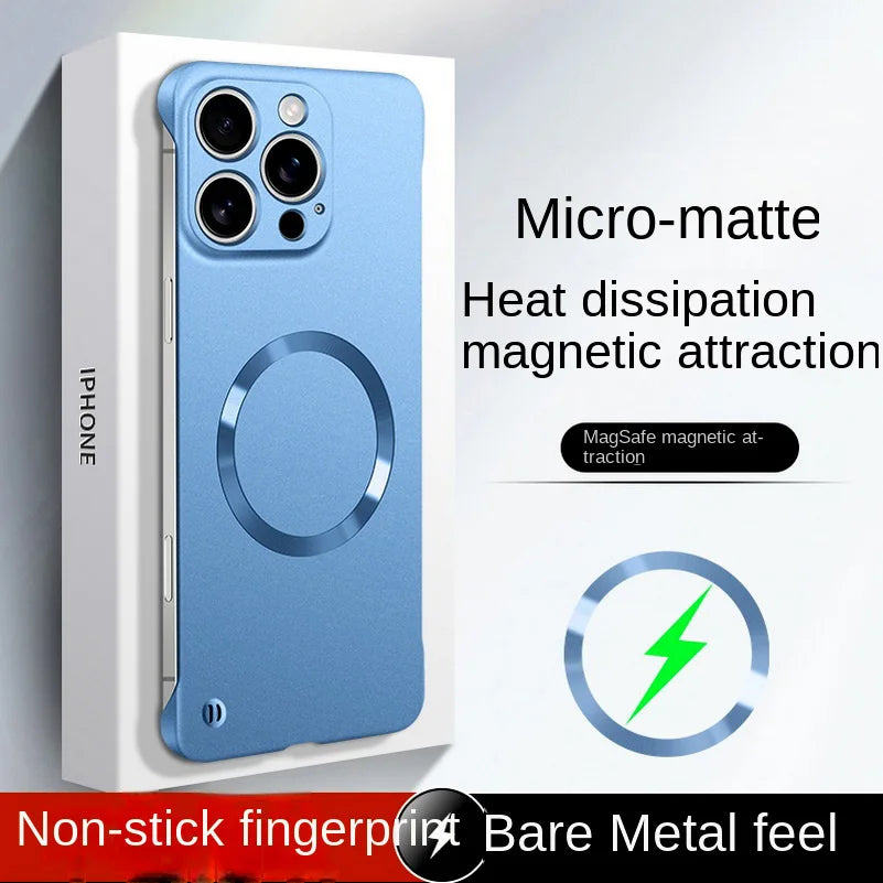 Ultra thin border Magsafe magnetic phone case suitable for iPhone