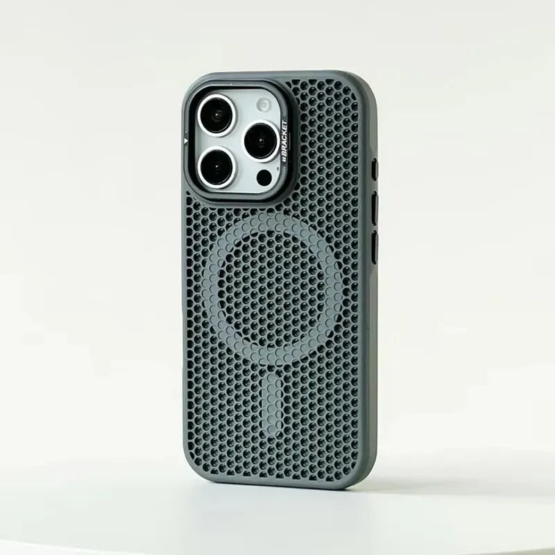 Honeycomb Grid Mesh Cooling Magnetic Case for iPhone