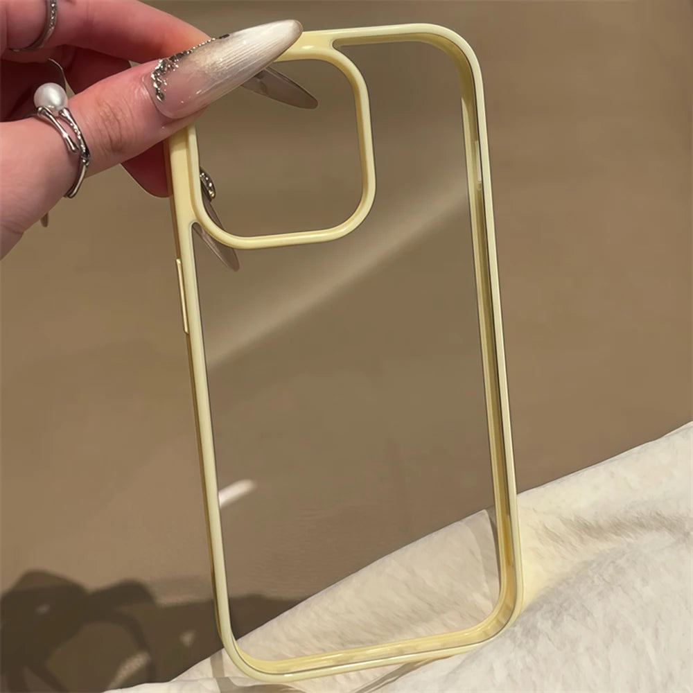 Luxury Clear Candy Color Case  For iPhone