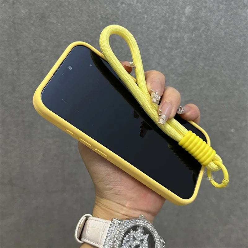 Liquid silicone lanyard cover for iPhone