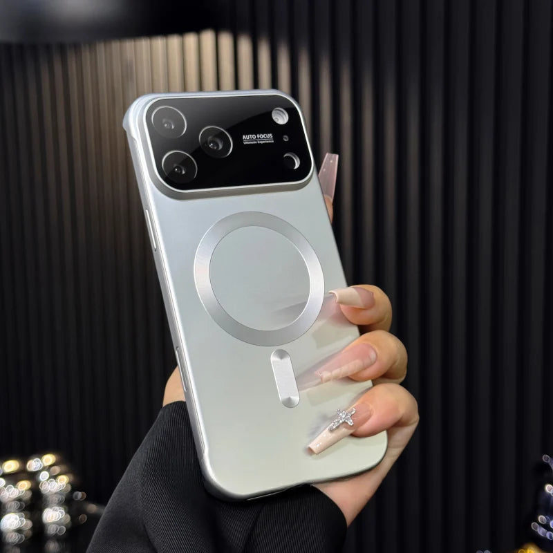 Ultra Slim Frosted Bezel-less Magnetic Phone Case for iPhone