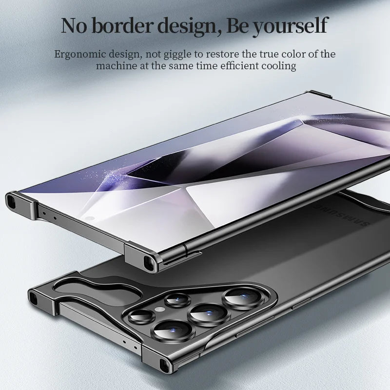 Metal shock resistant irregular aluminum alloy phone case for Samsung