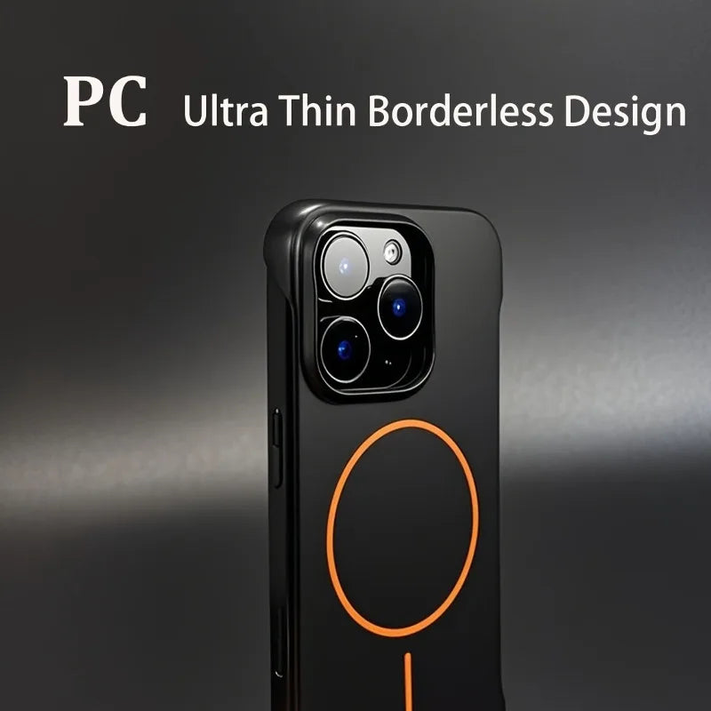 PC Frameless Magnetic Phone Case For iPhone For Magsafe