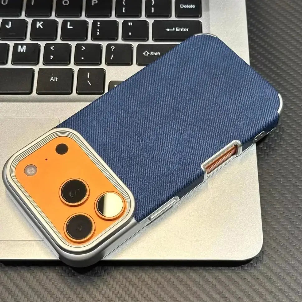 Luxury Jeans Fabric Soft Plating Case for iPhone