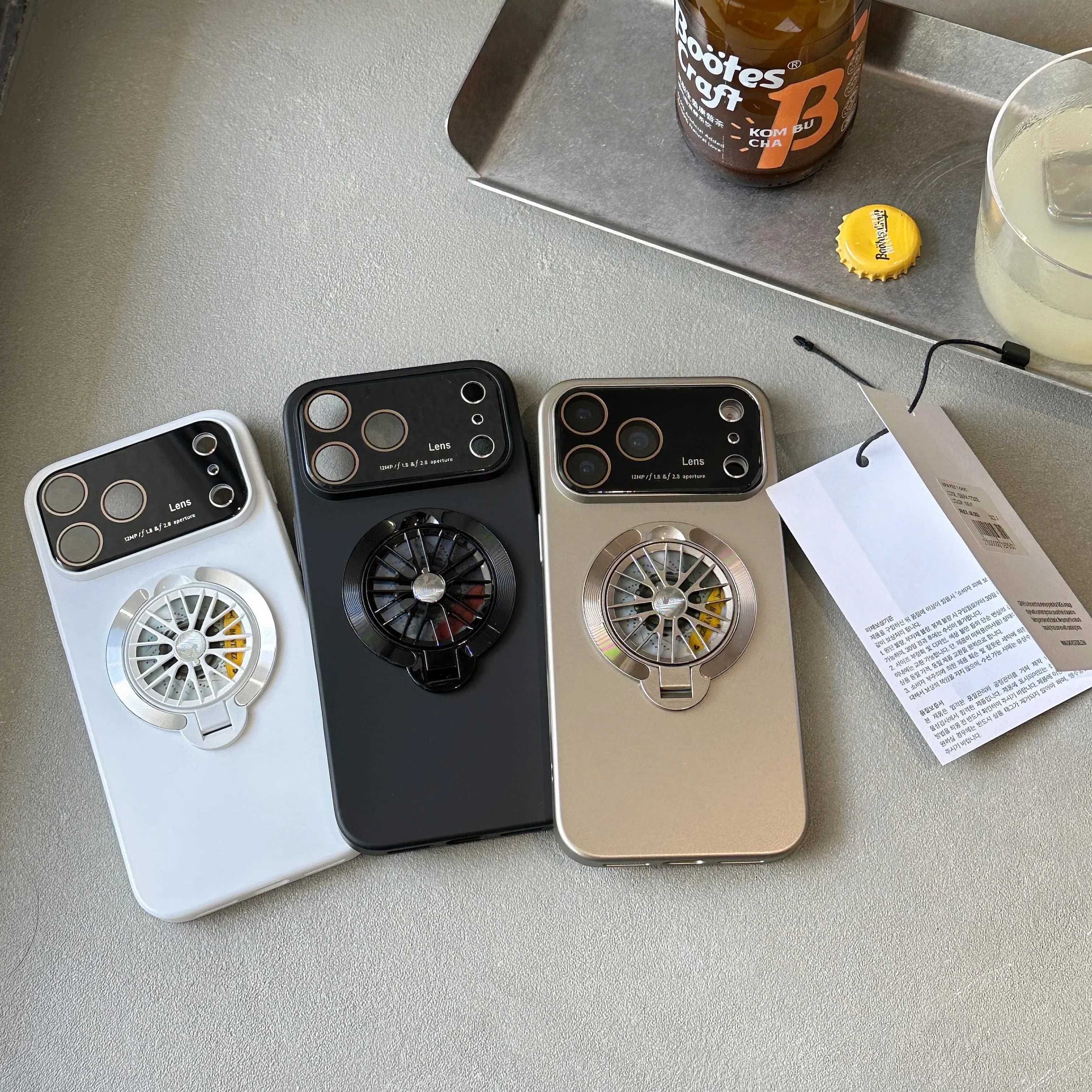 Magnetic Case with 360° Rotating Gyro Stand For iPhone