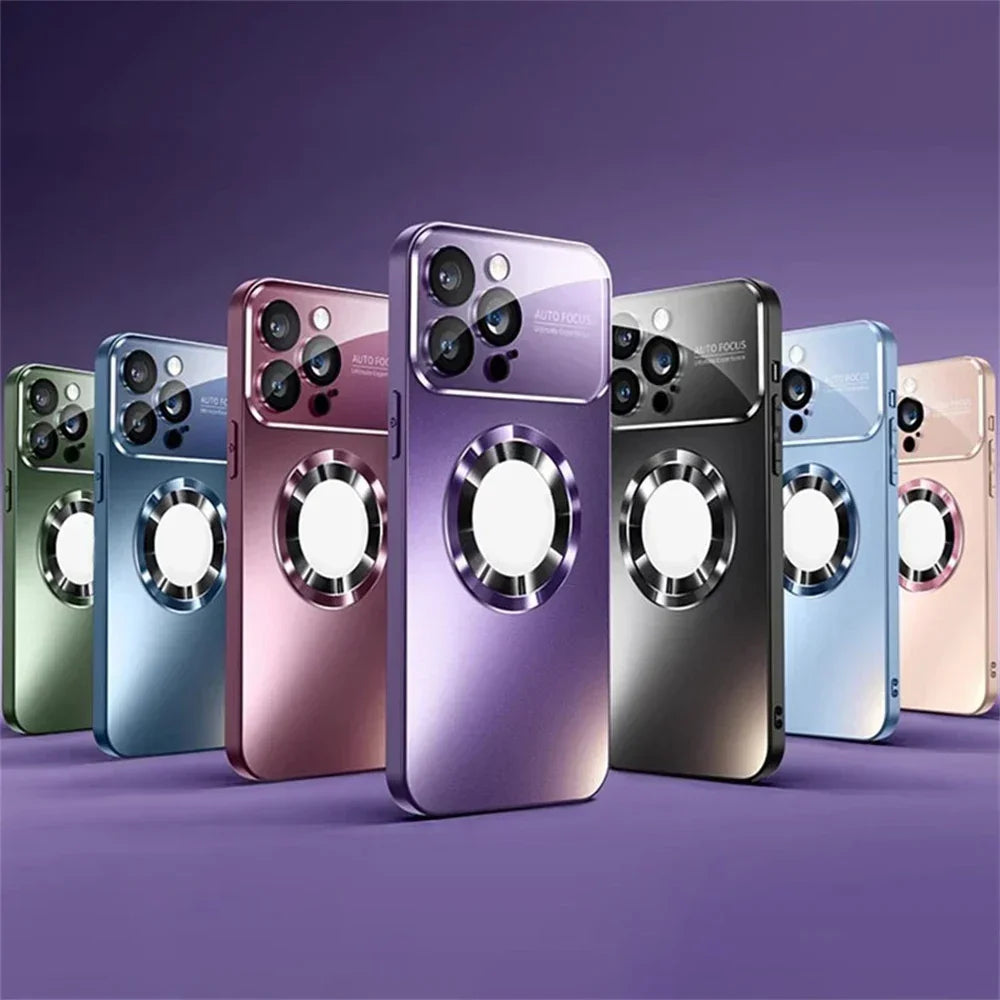 Magsafe Clear Titanium Metallic Color For iPhone