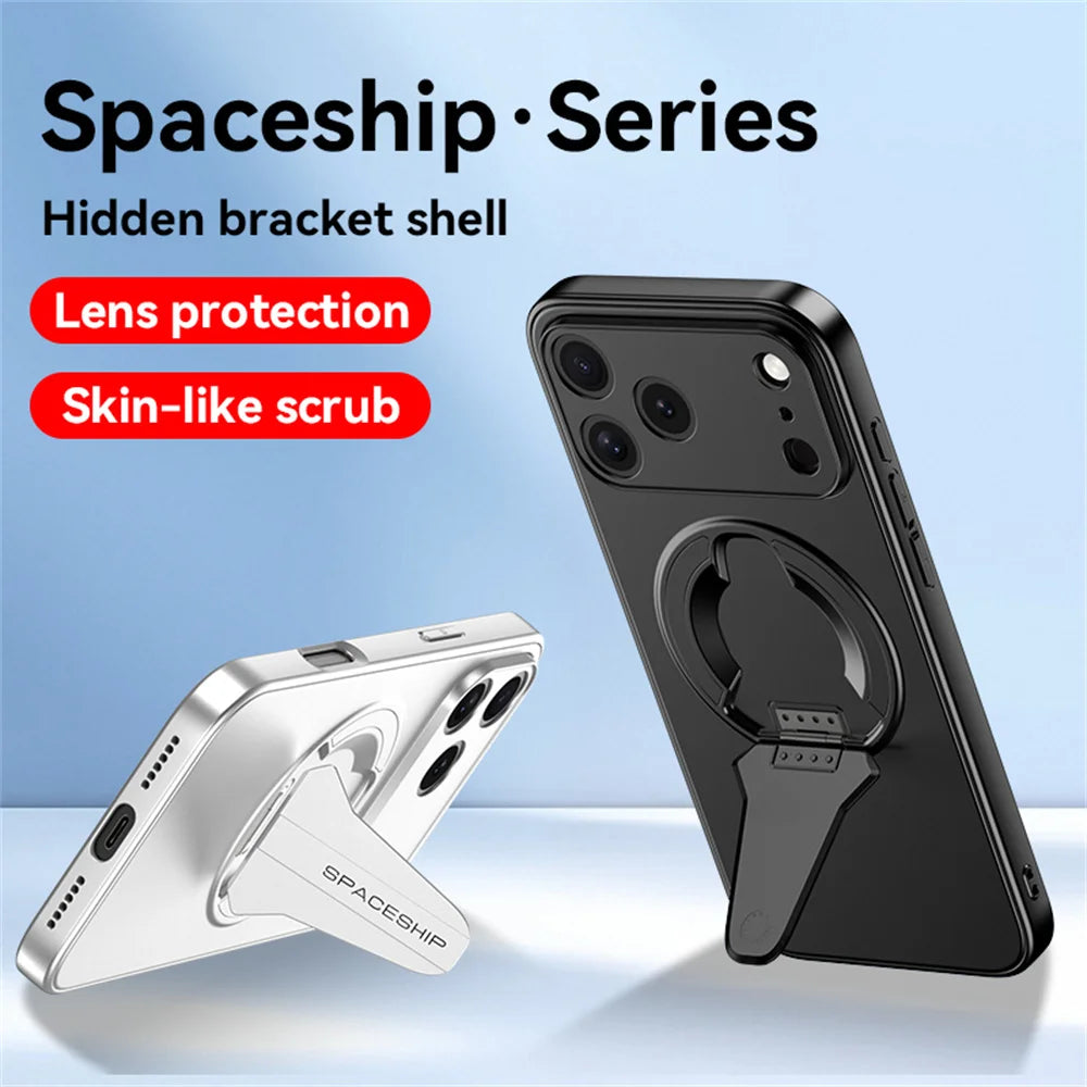 Newest Hidden Folding Stand Magnetic Phone Case For iPhone