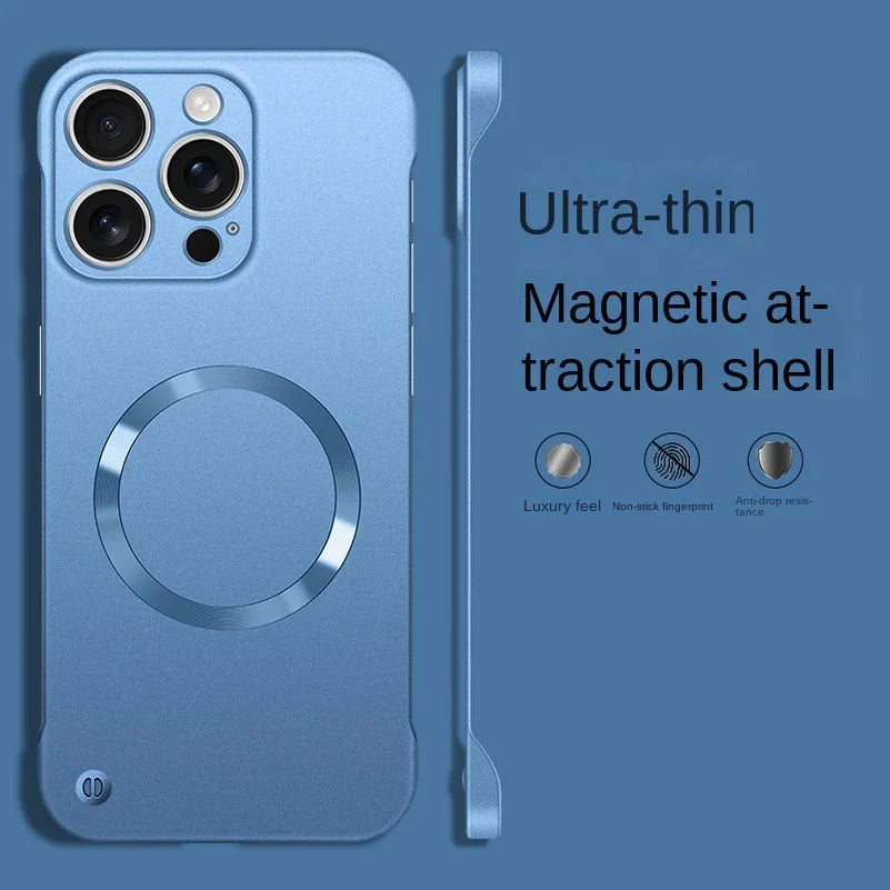 Ultra thin border Magsafe magnetic phone case suitable for iPhone