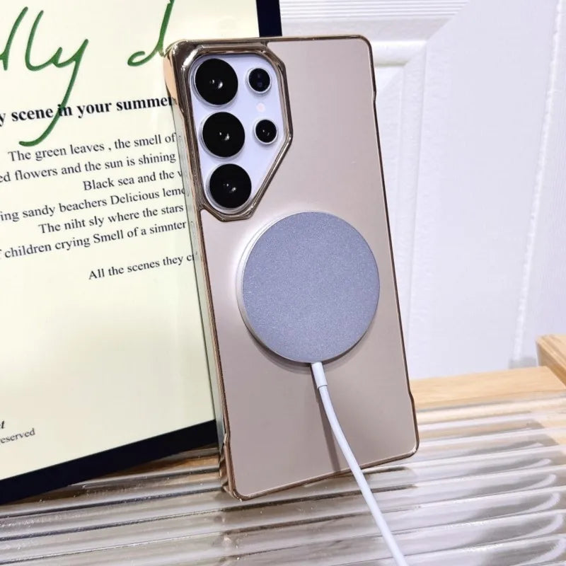 Luxury electroplated frameless matte phone case for Samsung