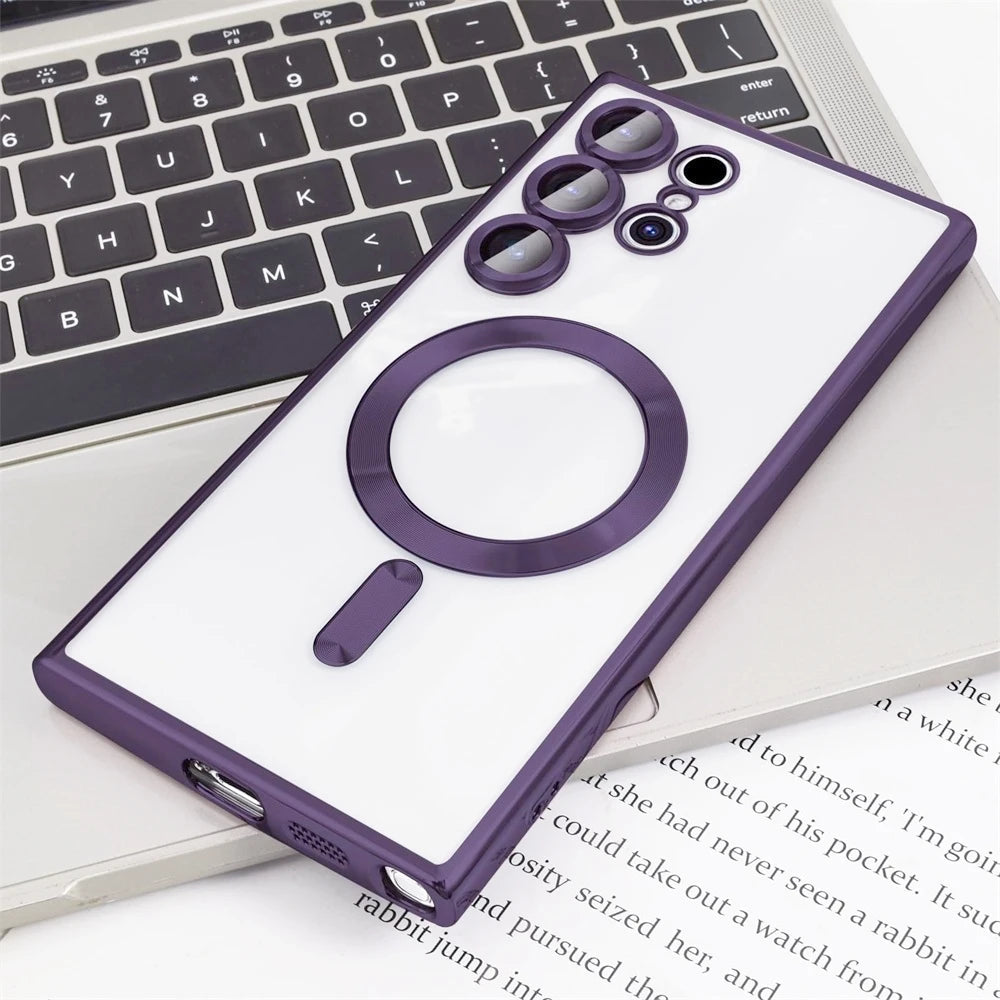 Luxury Transparent Plating Phone Case For Samsung
