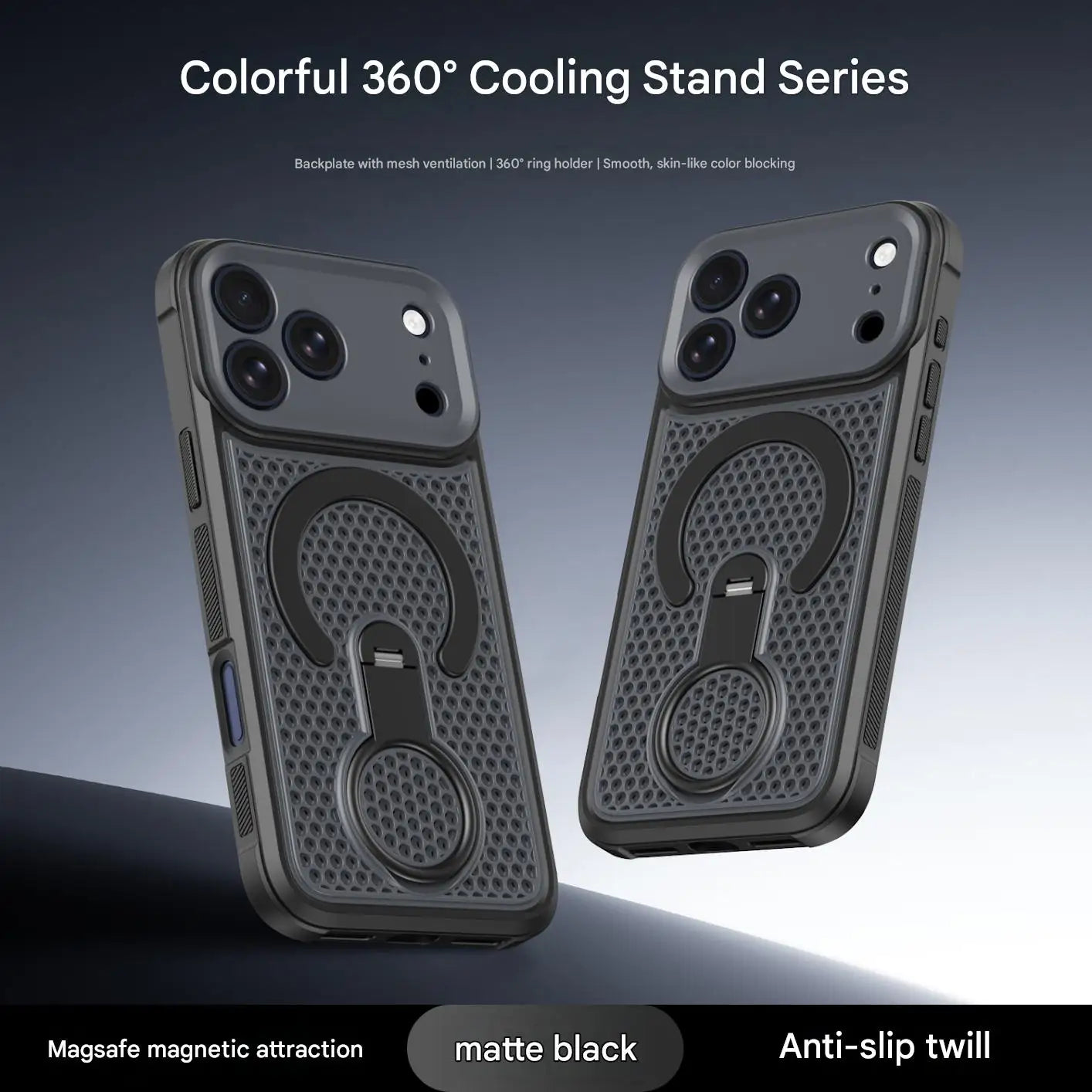 Honeycomb Cooling Magnetic Kickstand Case for iPhone