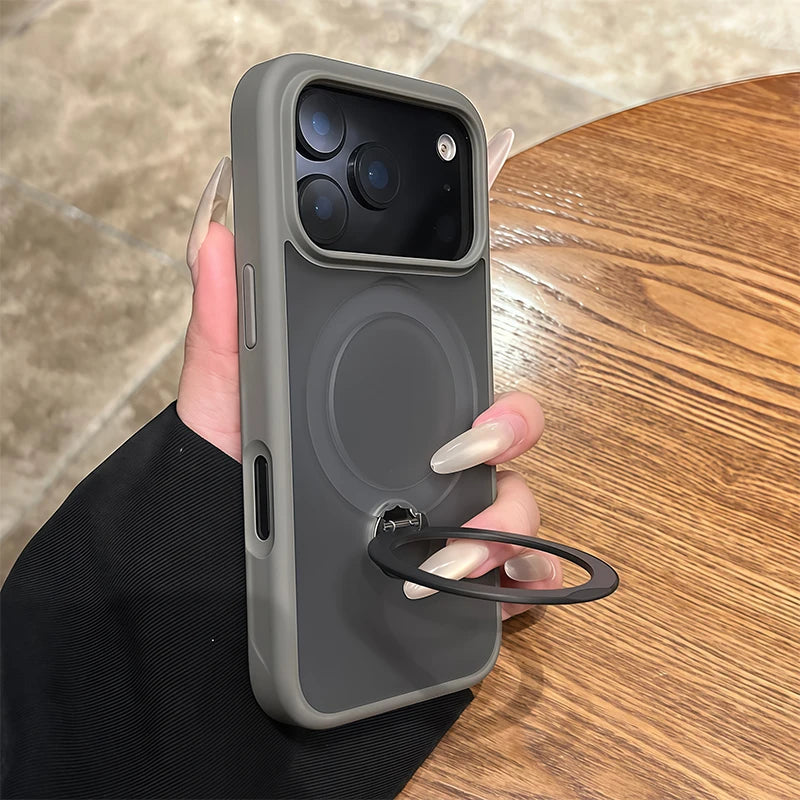 MagSafe Skin-Feel Matte Case for iPhone (with Magnetic Stand)