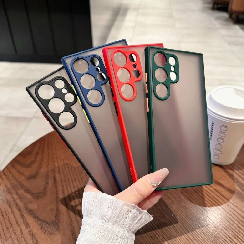 Shockproof Matte Transparent Case For Samsung Galaxy