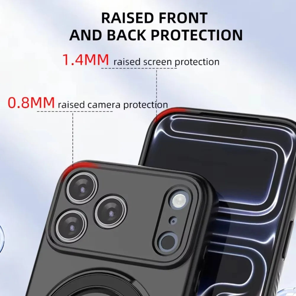 Magnetic TPU Phone Case with 360° Rotating Kickstand For iPhone