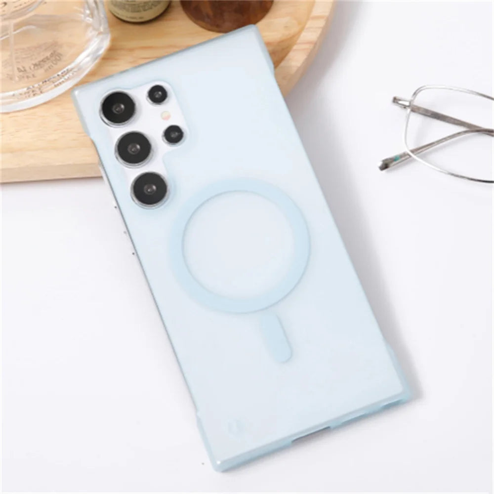 Luxury ultra-thin matte transparent frameless phone case for Samsung