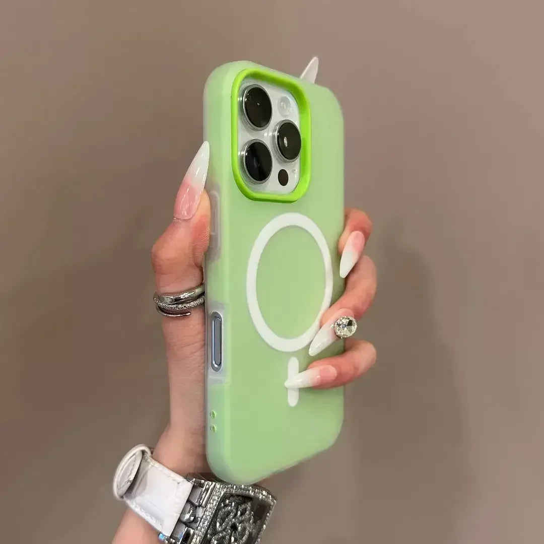 Luxury Candy Magsafe Wireless Charge Matte Phone Case For iPhone