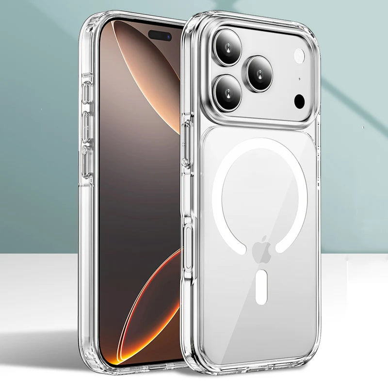 Crystal Transparent for Magsafe Magnetic Case For iPhone
