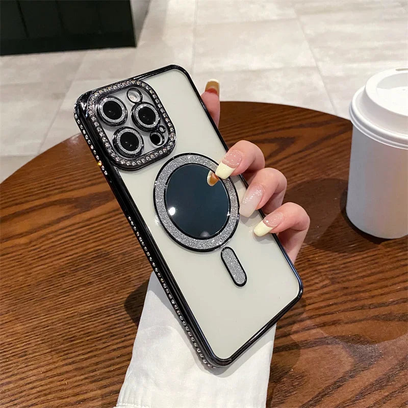 New sparkling diamond mirror phone case suitable for iPhone