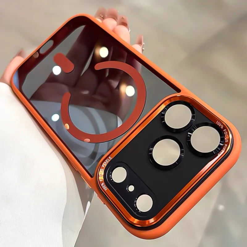 Transparent Metal Camera Bumper Cases For iPhone