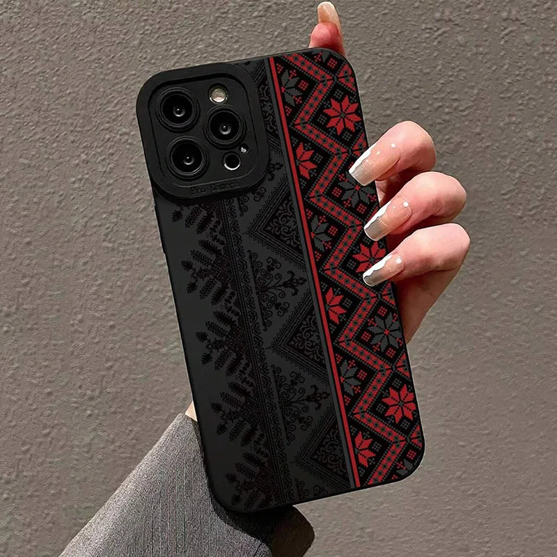 Vintage Totem Painting Shockproof Phone Case For iPhone