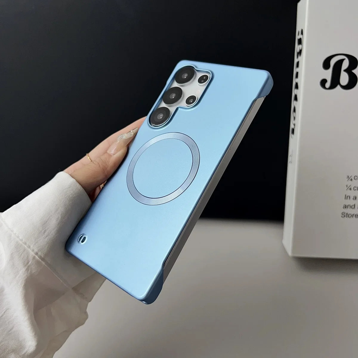 Slim Frameless Metallic Paint For Magsafe Case For Samsung