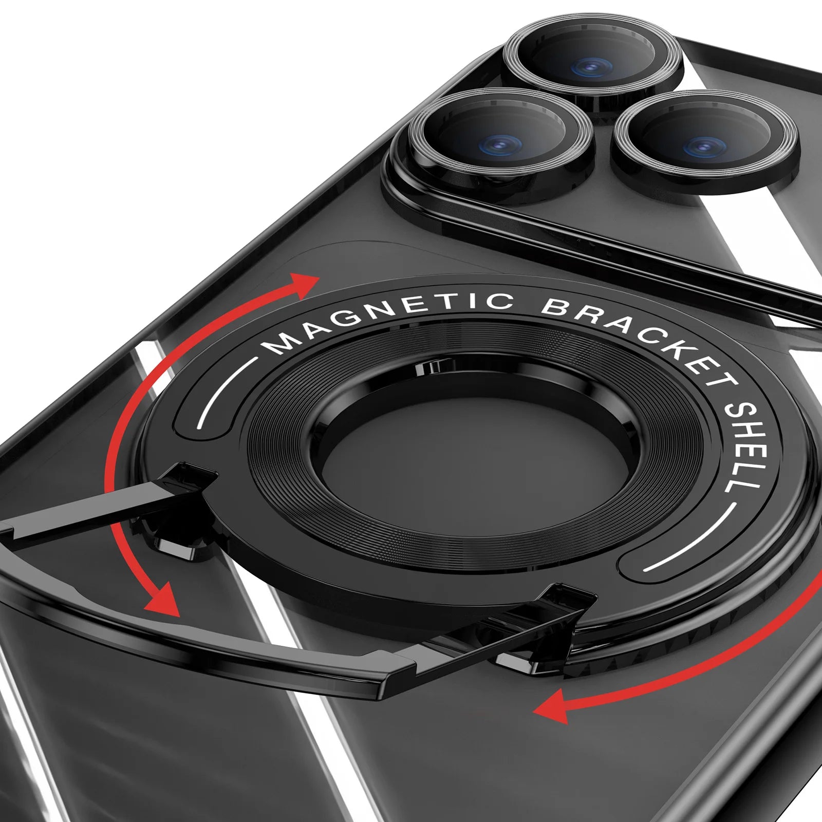 Retractable Folding Stand Magnetic Magsafe Case For iPhone