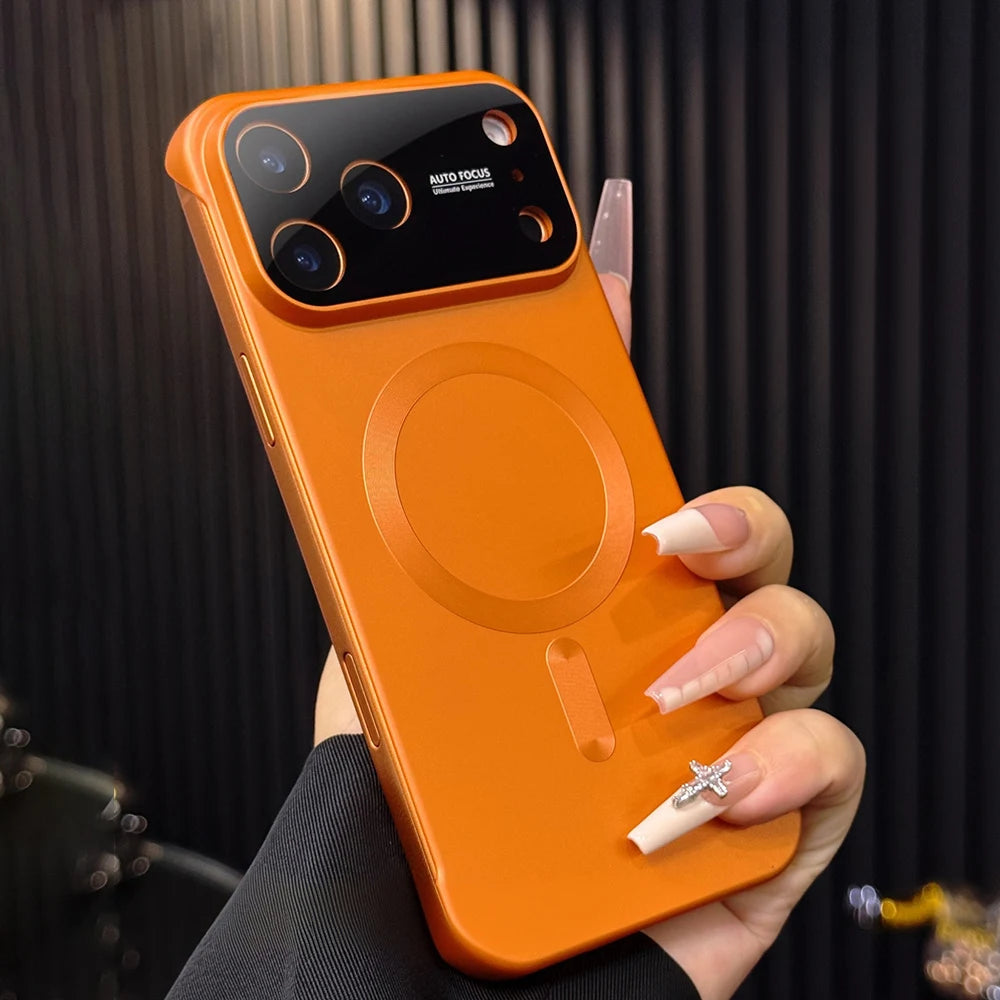 Ultra Slim Frosted Bezel-less Magnetic Phone Case for iPhone