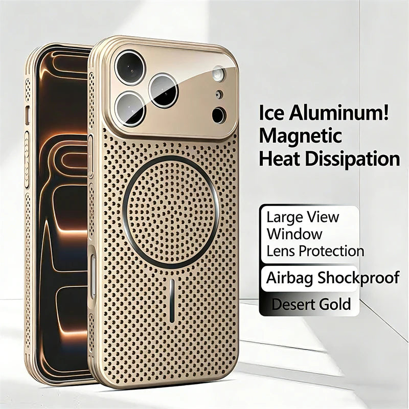 For Magsafe Luxury Heat Dissipation Magnetic Phone Case For iPhone