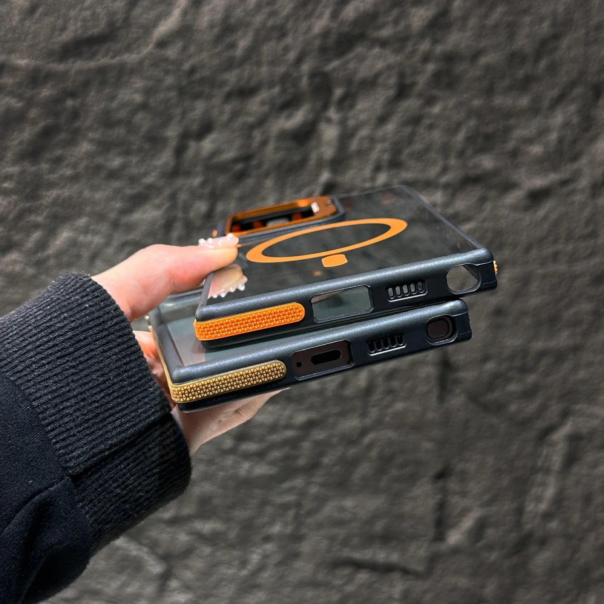 Magsafe lens holder magnetic phone case for Samsung