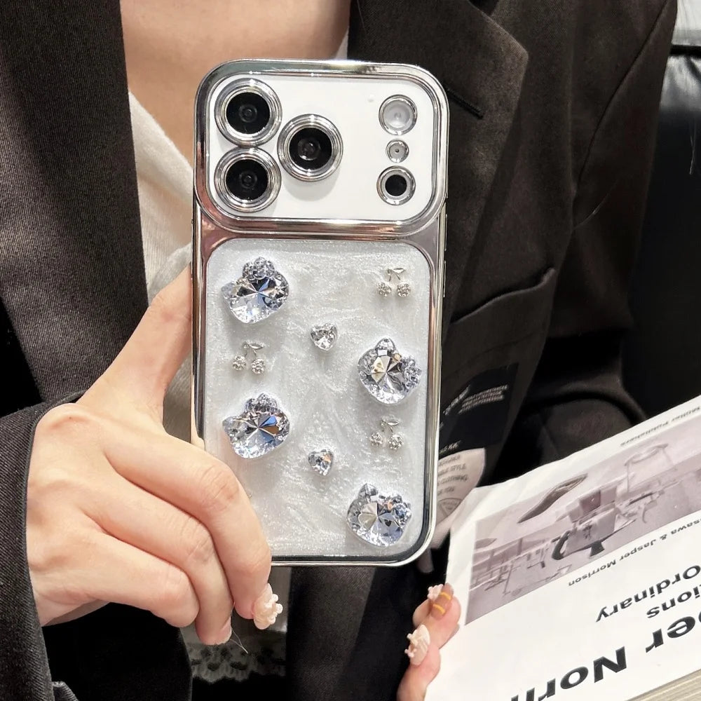 Crystal Bloom Quiet Luxury Phone Case for iPhone