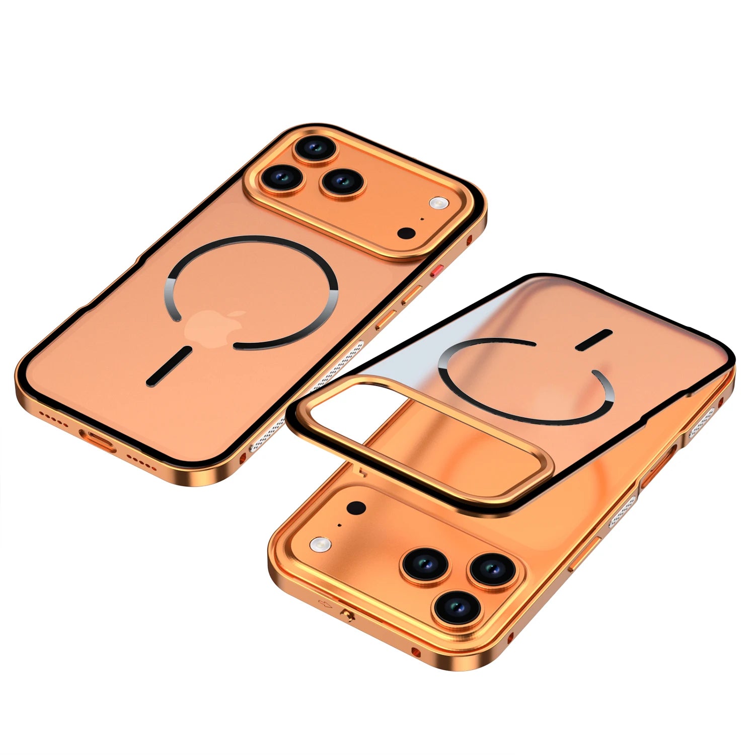 Metal Frame Frosted Magnetic Phone Case For iPhone
