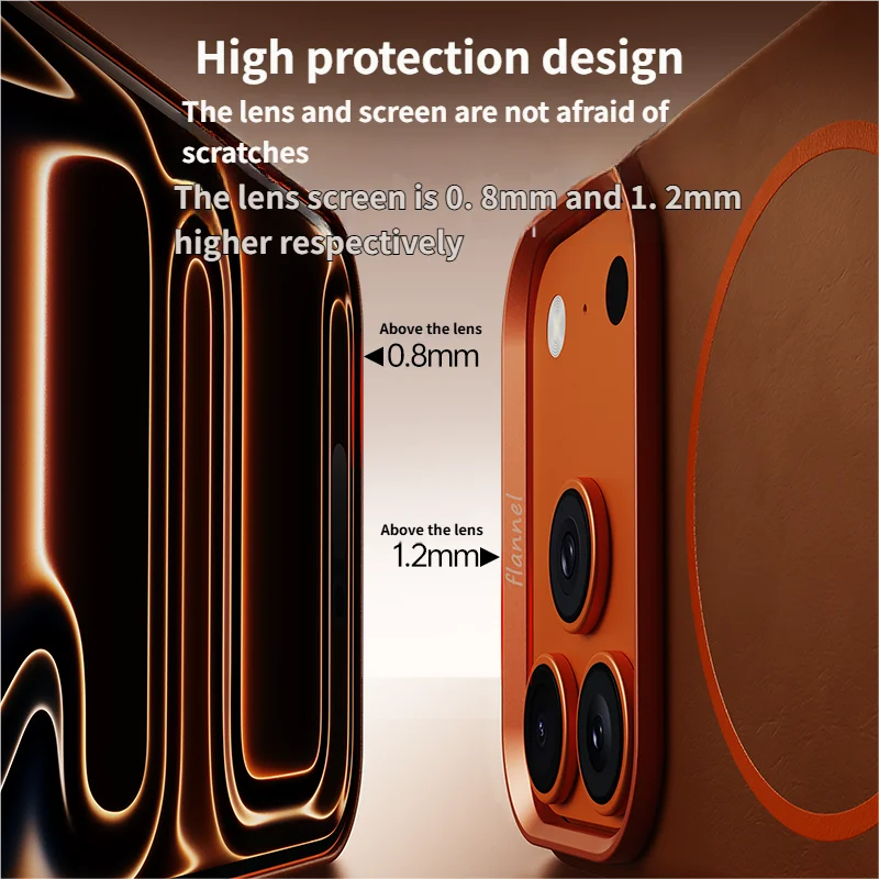 High-End Leather Texture Magnetic Phone Case for IPhone for Magsafe
