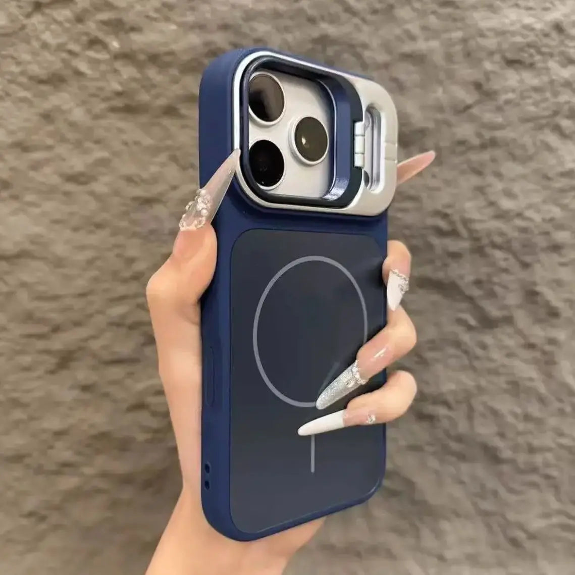 Matte Bumper Lens Stand For Magsafe Magnetic Case For iPhone