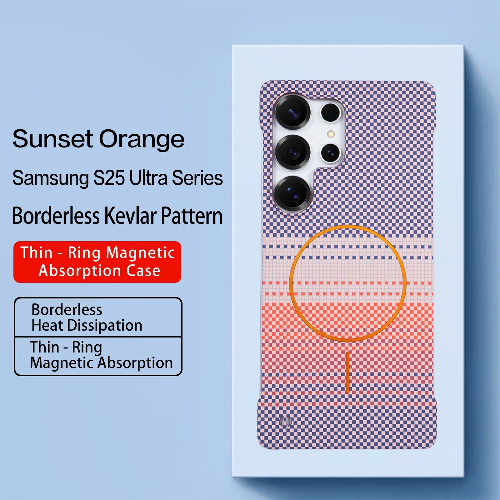 Half pack ultra-thin frameless carbon fiber phone case for Samsung