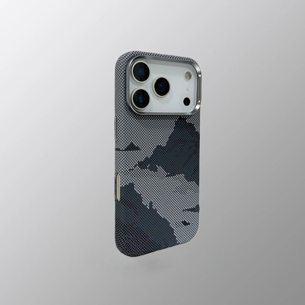 Matte Relief Magnetic  Snow Mountain Case for iPhone